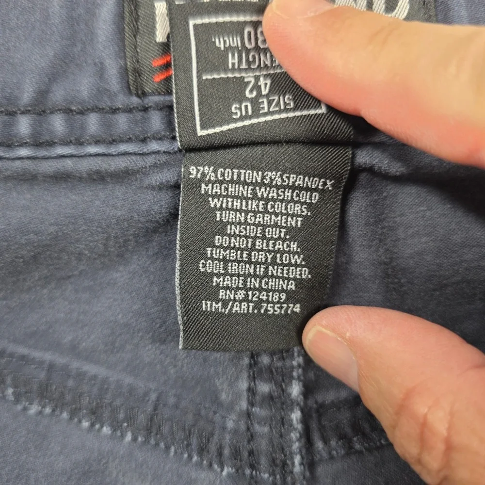 Kirkland Signature Pants Mens 42x30 Dark Gray 5-Pocket Straight Stretch 755774